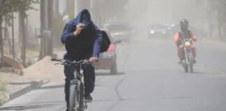 Alerta amarilla por fuertes vientos en 5 provincias para este lunes