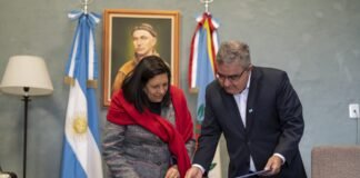 Raúl Jalil recibió a la ministra de la Corte Vilma Molina