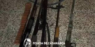 Arrestaron a cinco hombres y secuestraron cinco escopetas