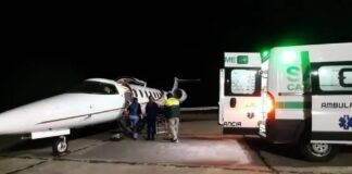 Trasladaron de urgencia en avión sanitario a un bebé de 4 días de vida