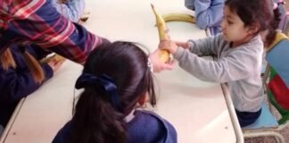 Promoción del consumo de frutas y verduras para niños del JIN de las 500 Viviendas