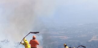Ahora: Por la climatologia se re activo el Incendio en el Cerro Ancasti