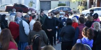 Gustavo Saadi visitó las obras del Bº Fray Mamerto Esquiú y dialogó con los vecinos