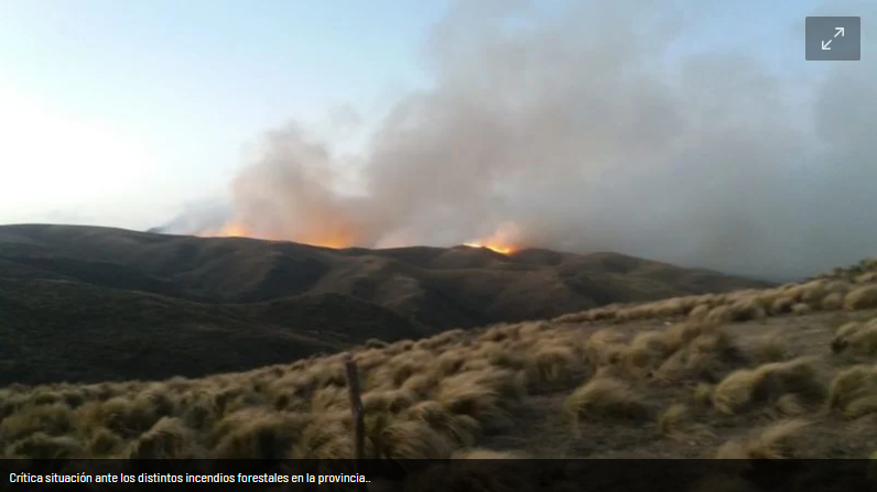 Intenso trabajo para lograr contener los distintos incendios forestales