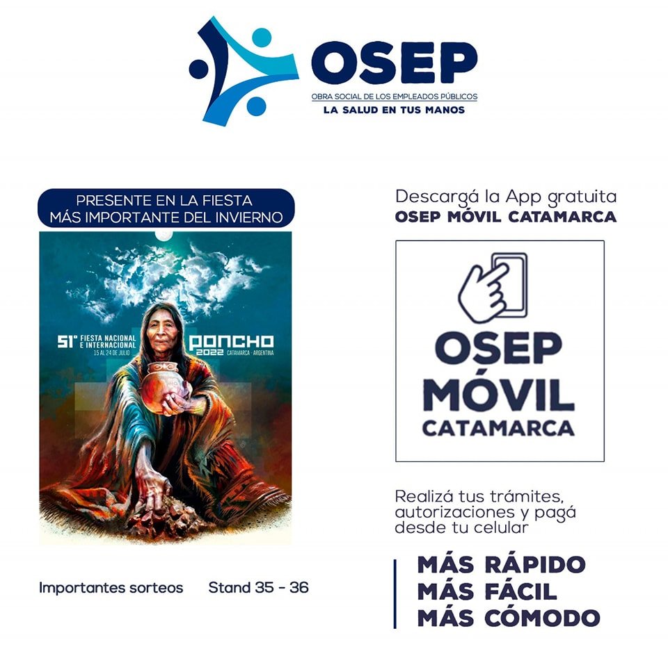 Osep con un stand en el poncho 2022