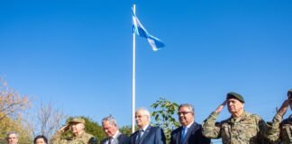 Raúl Jalil y el ministro Taiana colocaron la piedra fundamental donde se construirá la primera Unidad Militar en Catamarca