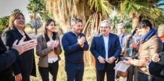 El Gobierno tomó posesión del predio donde se construirá el nuevo Parque Parque fray mamerto esquiu, raul jalil, guillermo ferreyra