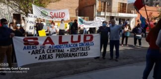 Ate Salud se manifestó frente al Ministerio de Trabajo