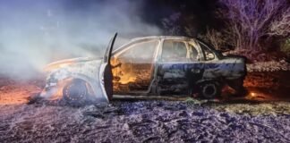 Capayán: un auto fue consumido por el fuego