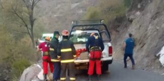 Un auto cayó desde un precipicio de la Cuesta de El Portezuelo