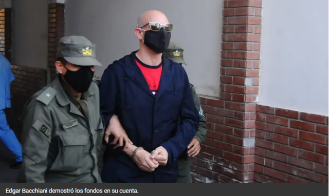 Edgar Bacchiani tiene fondos pero se negó a mostrar los movimientos de la cuenta