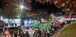 Masiva marcha de Ate y Salud en la plaza 25 de Mayo, fuerte mensaje al Gobierno de Raul Jalil