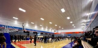 Raúl Jalil inauguró la obra de modernización integral del gimnasio municipal en Santa María