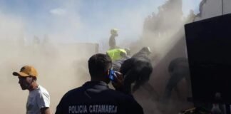 Fiambala: Tres heridos por un derrumbe en «La Ripiera»