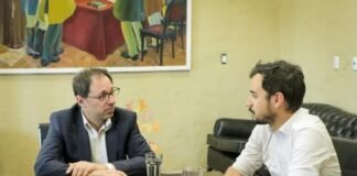 Miranda se reunió con funcionarios del Ministerio del Interior Juan Cruz Miranda, Ministro de Gobierno