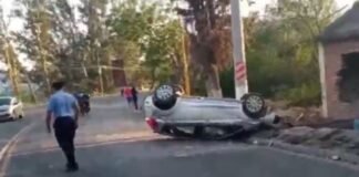 Tremendo vuelco protagonizo una mujer