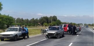 Accidente frente al Polideportivo de la Policía