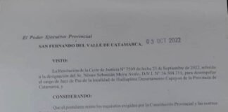 El presidente del CD Huillapima repudió el desplazamiento del Juez de Paz