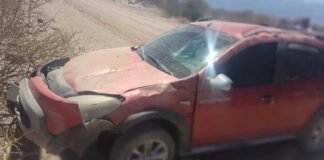 Un docente sufrió lesiones al volcar en la Ruta Provincial 34