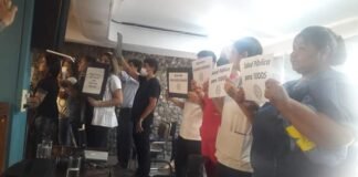 Trabajadores de Salud se manifiestan en la sesión de la Cámara de Diputados, se llamo a cuarto intermedio