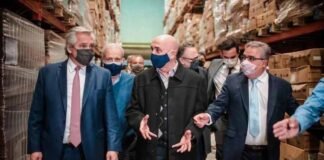 Muia consideró que puede hablar de “un antes y un después en la industria de Catamarca” Raul Jalil, Alberto Fernandez, Carlos Muia