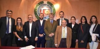 Raúl Jalil disertó sobre el Norte Grande en la Universidad de Belgrano Raul Jalil, Francisco Mercado, Guillermo Andrada, Lisandro Alvarez