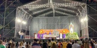 Los jóvenes rindieron su homenaje a la Virgen del Valle