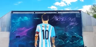 Imponente mural de un campeón mundial en Antofagasta de la Sierra