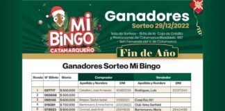 Se sorteó el Bingo Catamarqueño
