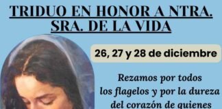 Triduo en honor de Nuestra Señora de la Vida