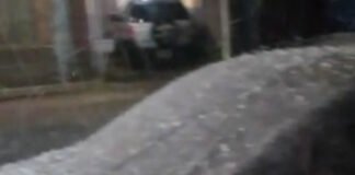 Fuerte lluvia y granizo en Valle Viejo