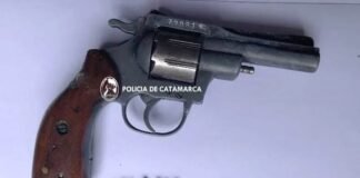 Atacó a su pareja y amenazó con un arma a policías