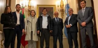 Gobierno propuso a firma italiana trabajar en conjunto para dar valor agregado al litio Raul Jalil, Marcelo Murua, Alejandra Nazareno