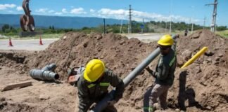 Acueducto Norte: avanza la instalación de cañería complementaria y desagües