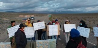 Cortan ruta 43 en Belén en protesta por la paralización de la obra de la escuela del lugar y falta de agua potable