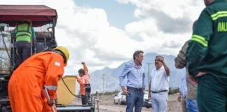 Jalil y Katopodis en Tinogasta: las obras de la Planta de Tratamiento cloacales y Ruta 3 tienen un avance de más del 60%