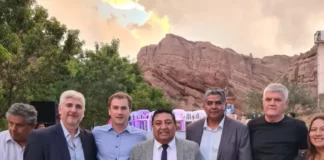 La Celeste «montista» se mostró en Belén para la inauguración de una hostería