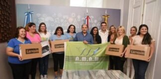 A.M.A.M. reforzará el trabajo de concientización por la no violencia gustavo Saadi, fernando monguillot, gabriela molina
