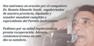Piden cadenas de oración por el exgobernador Ramón Saadi
