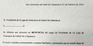 Renunció el Presidente de la Liga de Veteranos