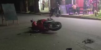 Una motociclista sufrió un siniestro vial en Valle Viejo