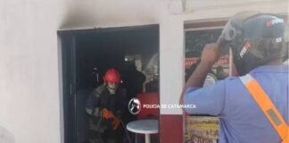 Policías y Bomberos sofocaron dos incendios en diferentes puntos de la ciudad