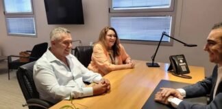 Gómez y Fernández, con el gobernador de Corrientes Roberto Gomez, Juana Fernandez