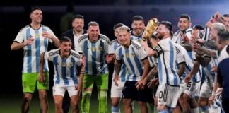 Con un hat-trick de Lionel Messi, Argentina goleó 7-0 a Curazao en la fiesta de los campeones del mundo