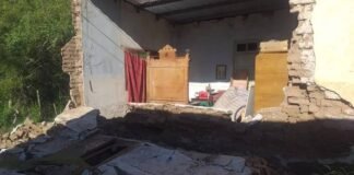 Se derrumbó una casa en Valle Viejo