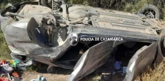 Tremendo vuelco en la Ruta Provincial N° 33