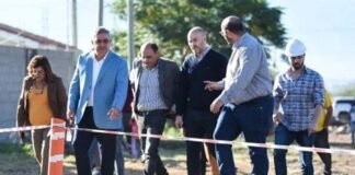 Jalil y Saadi recorren obras en el Loteo Parque Sur Gustavo Saadi, Raul Jalil, Lucas Sampieri