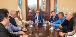 Raul Jalil con empresarios de la construcción: habrá fondos Raul Jalil, Fidel Saenz,