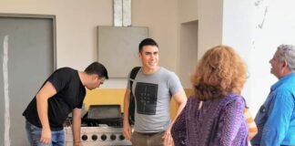 BAROT RECORRIÓ LOS AVANCES DE OBRA EN LA ESCUELA N° 325 DE LOS MOLLES