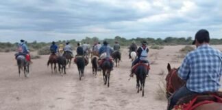 El homenaje de los gauchos y los ciclistas a la Virgen